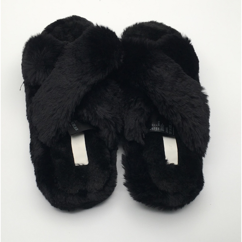 H&M Fuzzy Criss/Cross Slippers
